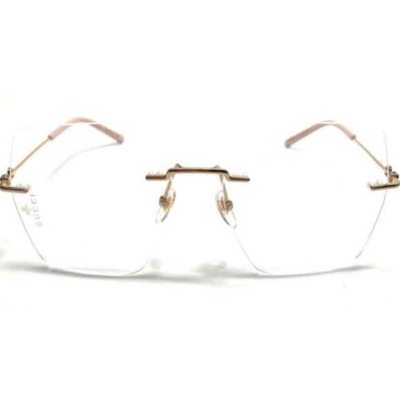 Gucci Women's Gold Square Eyeglasses! - Picture 2 of 4